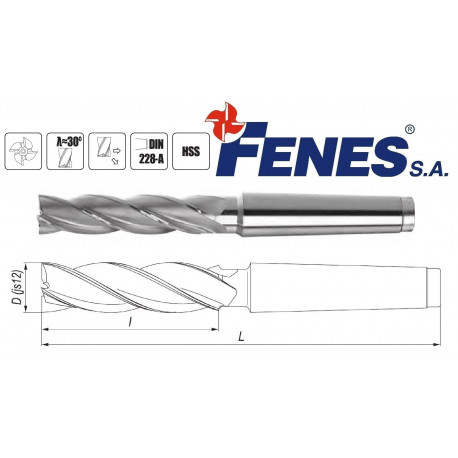 FREZ NFPc FI 10,0 HSS DIN 845-B-L-N LONG