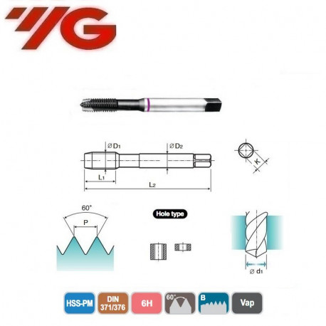 GWINTOWNIK  M11  DIN 371/376   ISO 6HX Hadrslick