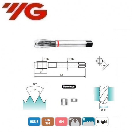 GWINTOWNIK  M2  DIN 374  ISO 6H TiN