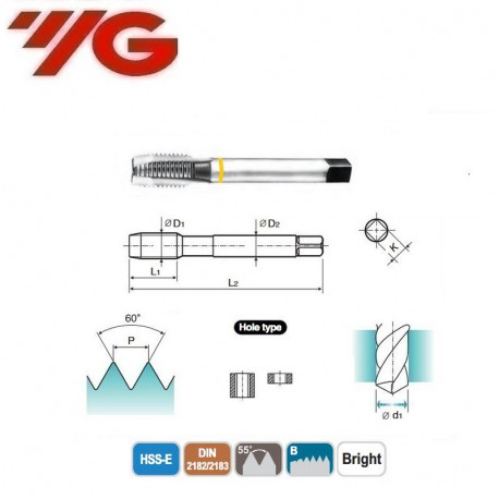 GWINTOWNIK 1*1/8''-7  DIN 2182/2183  Bright