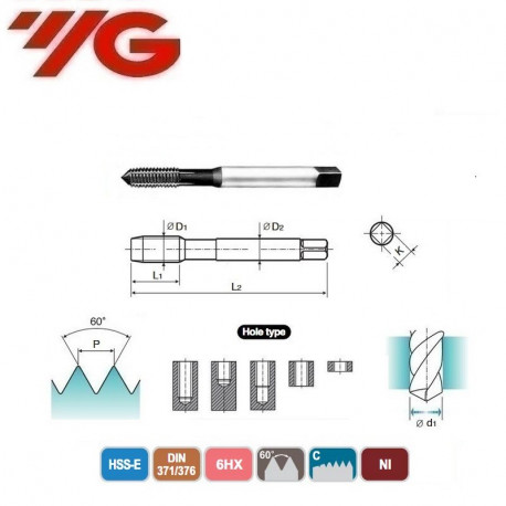 GWINTOWNIK  M10  DIN 371/376   ISO 6HX Vap