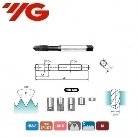 GWINTOWNIK  M20  DIN 371/376   ISO 6GX  NI