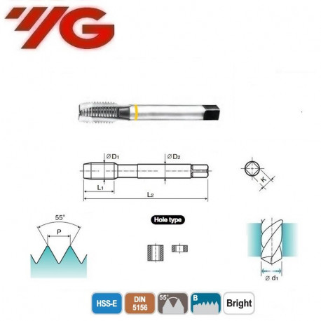 GWINTOWNIK  G1/8''-28   DIN 5156  ISO Bright