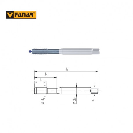 GWINTOWNIK DIN-371-E  M10  6HX HSSE-PM  GG TiCN