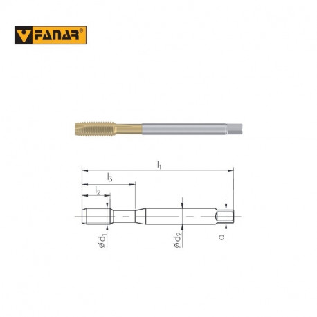 GWINTOWNIK DIN 376-B  M52  ISO2(6H)  HSSE 800