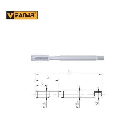 GWINTOWNIK DIN 376-B  M36  ISO2(6H)  HSSE 800 TiN