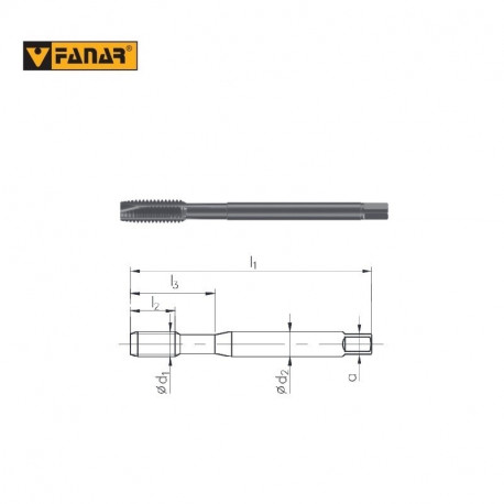 GWINTOWNIK DIN 376-B  M4  ISO2(6H)  PM/HSSE  FAN TiCN