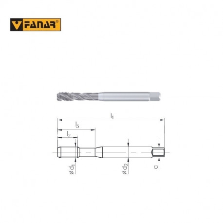 GWINTOWNIK DIN-371-C  M10 ISO2(6H)  R40  HSSE  INOX  TiN