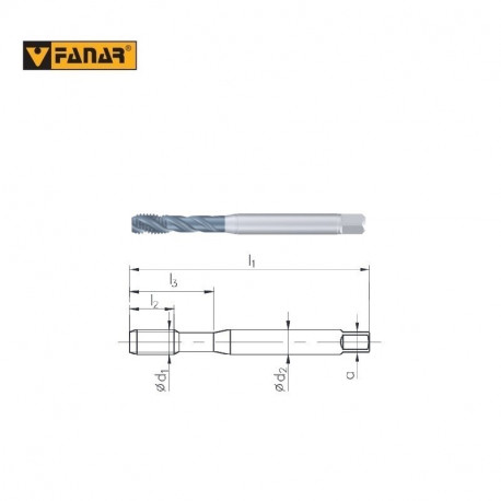 GWINTOWNIK DIN-371-C  M3  ISO2(6H)  R40  HSSE-PM  FAN