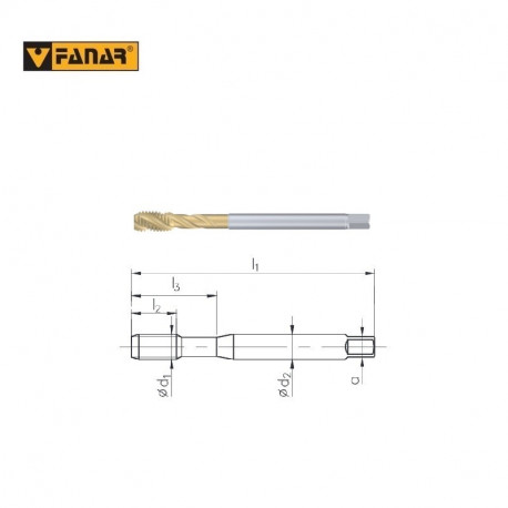 GWINTOWNIK DIN-376-C  M3  ISO2(6H)  R40  HSSE  800  OX