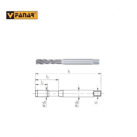 GWINTOWNIK  DIN-371-C M3  ISO2(6H)  R45  HSSE-PM  S-NC Hardlube