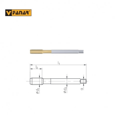 GWINTOWNIK DIN-374-C  M8x1  ISO2(6H) HSSE 800 TiN