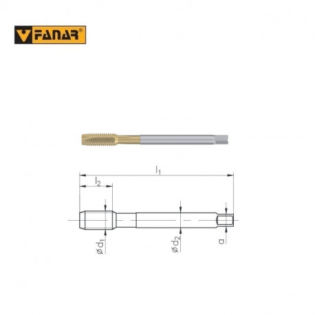 GWINTOWNIK DIN-374-B M8x1 ISO2(6H) HSSE 800 TiN