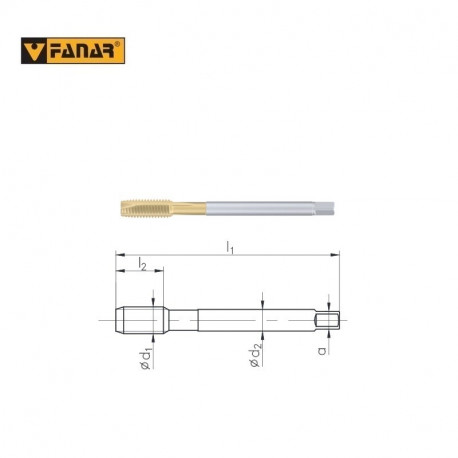 GWINTOWNIK DIN-374-B M8x1 ISO2(6H) HSSE INOX TiN