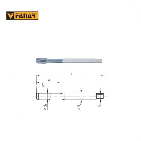 GWINTOWNIK  DIN-374-B M8x1 ISO2(6H) HSSE-PM S-NC TiCN