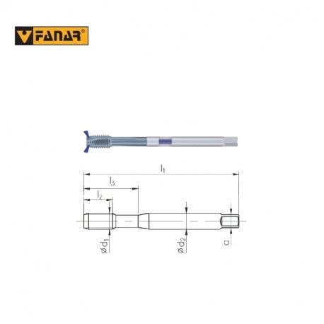 GWINTOWNIK  DIN-374-B M8x1 ISO2(6H) HSSE-PM S-NC TiCN