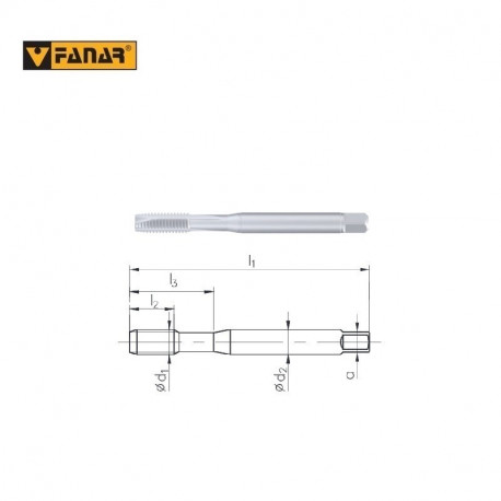 Gwintownik DIN-371-C No4-40 UNC 2B HSSE 800