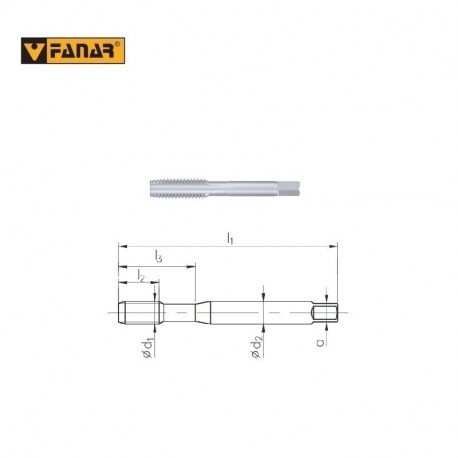 Gwintownik DIN-371-E No 10-24 UNC 2B R45 HSSE-PM S-NC TiCN