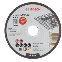 Bosch Stardard tarcza 125x1x22,23 Inox stal