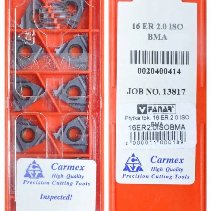  Płytki do gwintów 16ER2.0ISO BMA Carmex inox stal 16 ER 2,0 ISO BMA 