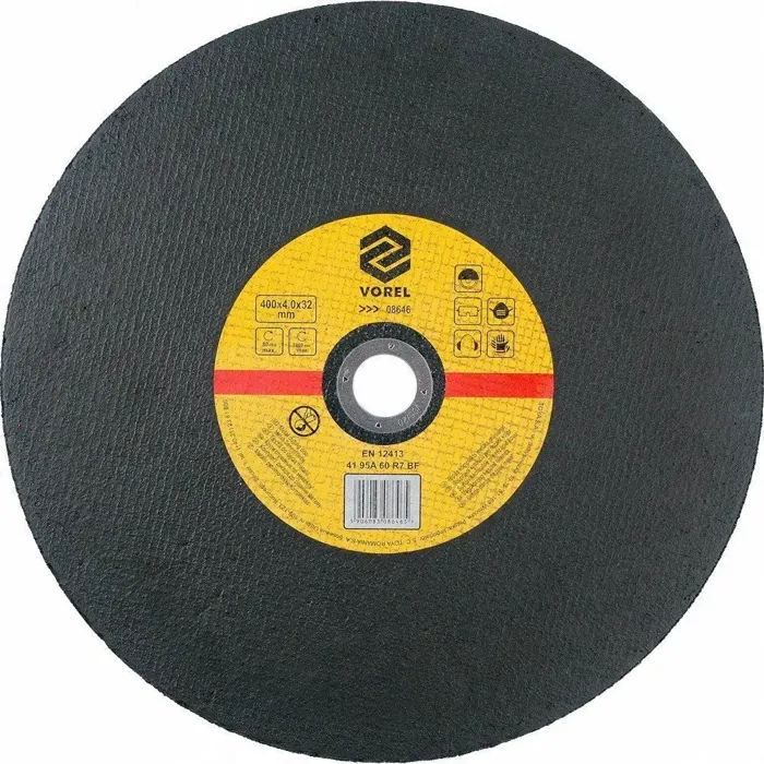  VOREL Tarcza do gumówki duża 400x4x32 mm ściernica do cięcia 400/4/32 