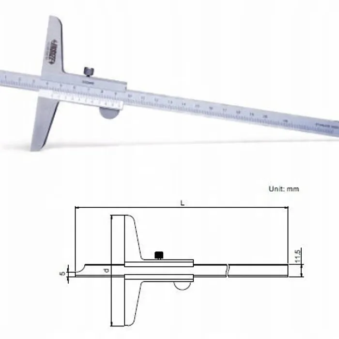  INSIZE Głębokościomierz noniuszowy MAGa 300mm 1240-3001 0,04 mm 