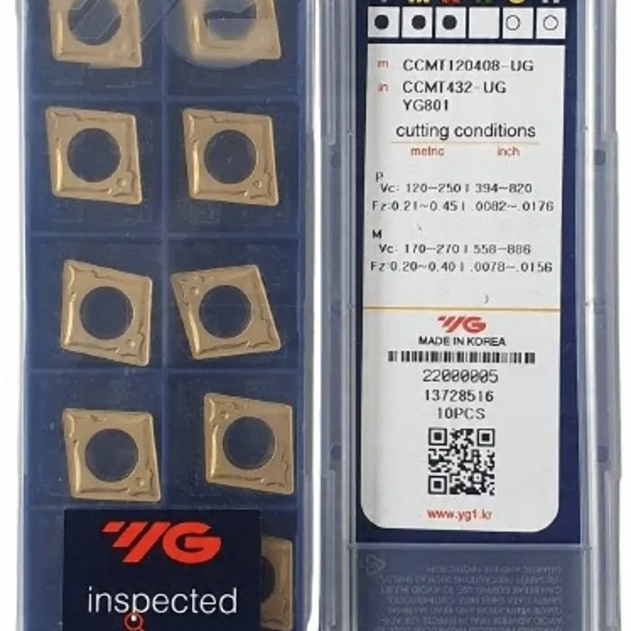 Płytki widiowe wieloostrzowe CCMT 120408-UG YG801 YG-1 