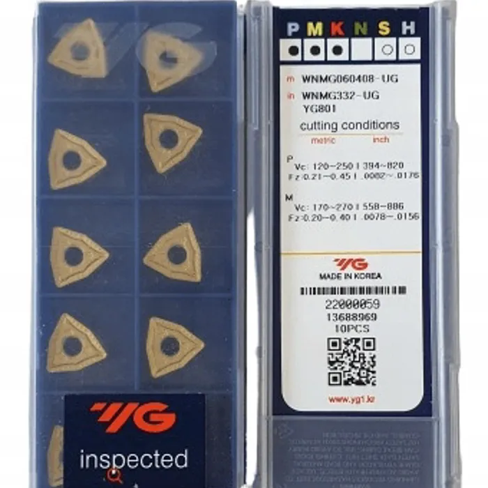  Płytki widiowe wieloostrzowe WNMG 060408-UG YG801 YG-1 uniwersalne 