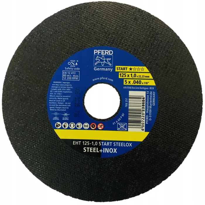  PFERD TARCZA DO CIĘCIA METALU STALI 125x1,0 INOX START 1szt 