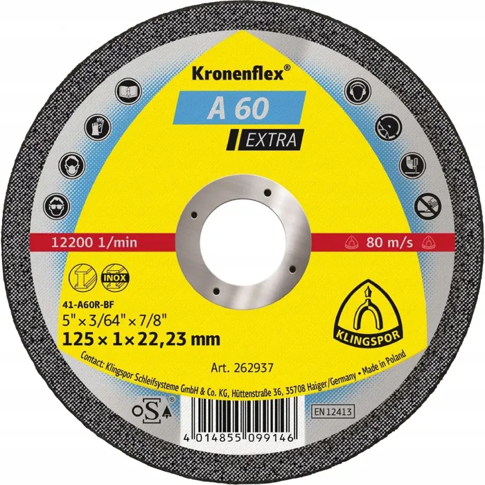  TARCZA do cięcia metalu 125x1 KLINGSPOR EXTRA 
