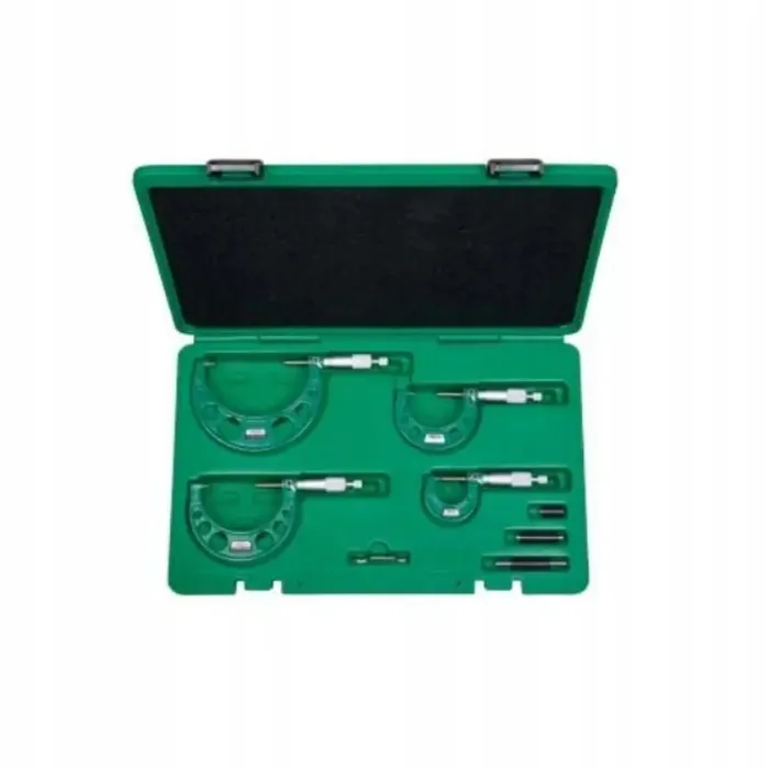  INSIZE Zestaw mikrometrów 0-100mm 4szt 3203-1004A +sprawdziany klucze nasta 