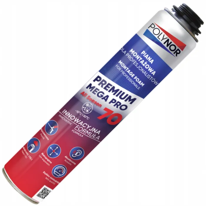  POLYNOR Piana montażowa PREMIUM MEGA PRO 70 870 ml 