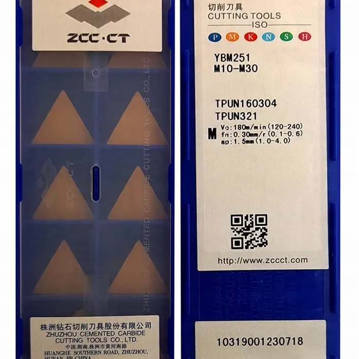  ZCC-CT TPUN160304 YBM251 płytki do toczenia i frezowania inox TPUN 160304 