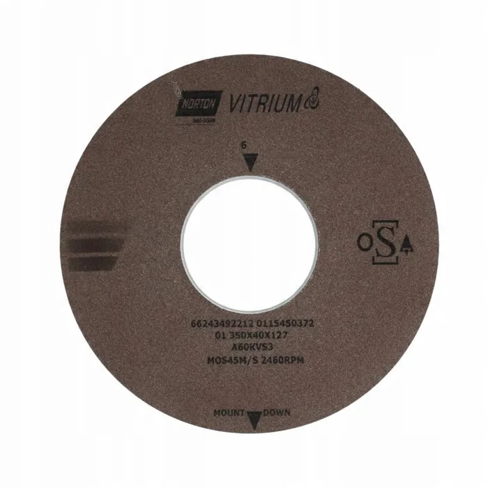  Ściernica płaska 01 350x40x127 A60K8VS3 Norton Tarcza 350/40/127 P60 