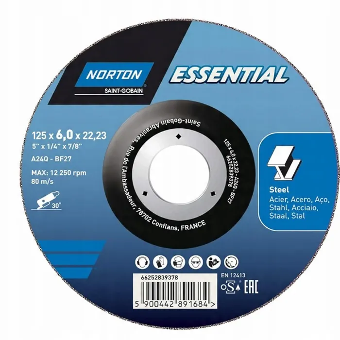  Norton tarcza 125x6 Tarcza do szlifowania 125x6 ściernica 125x6 do stali 