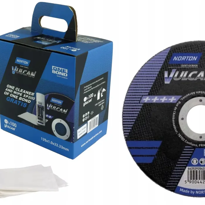  Norton Vulcan x 100 tarcz 125x1 + OneCleaner + ściereczka ONE BOND gratisy 