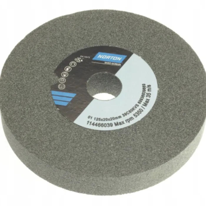  Ściernica płaska 125x20x20mm Gr80 Norton 39C NORTON trwór fi 20 