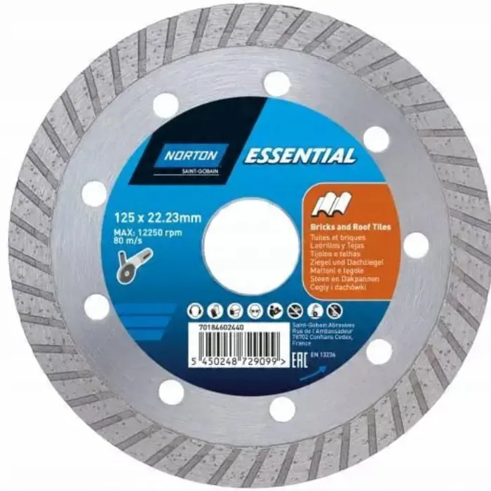  Norton Tarcza 125 mm cegła dachówka tarcza do szlifierki kątowej Essential 