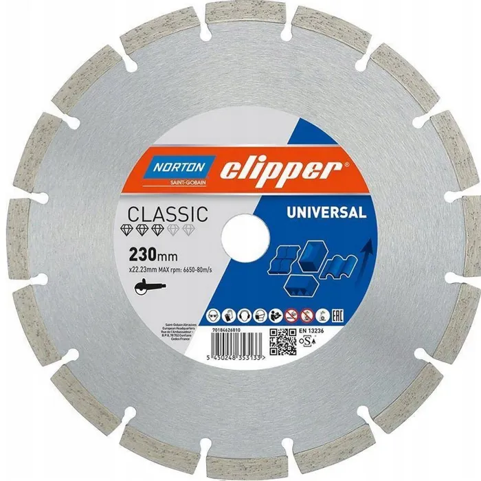  NORTON CLASSIC UNI tarcza diamentowa 22,2/230mm tarcza do betonu fi 230 mm 