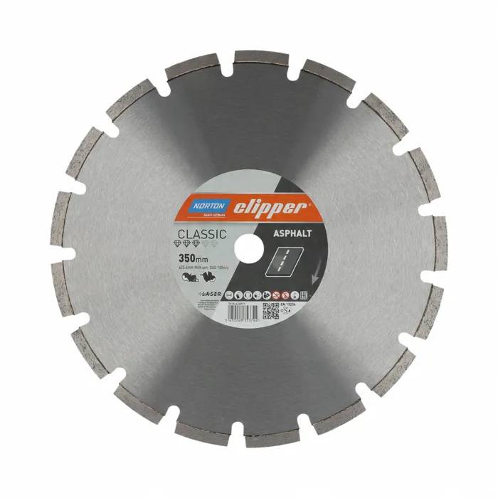  TARCZA DO CIĘCIA 350x25,4 ASFALT BETON KLINKIER CLASSIC NORTON 