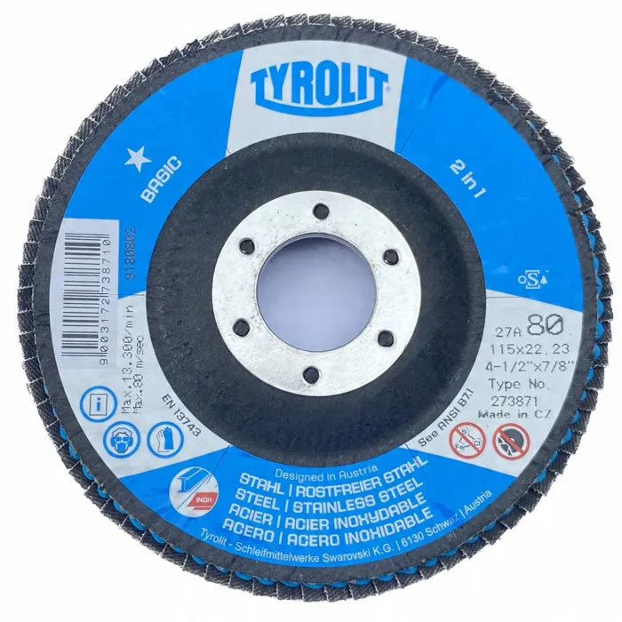  Lamelka Tyrolit Basic 115 P80 Tarcza lamelkowa 
