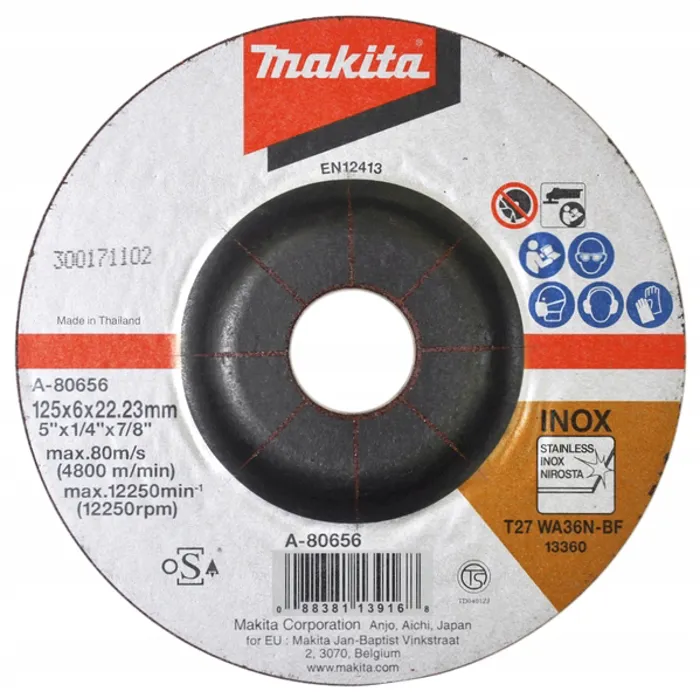  Makita tarcza 125x6 inox stal tarcza do szlifierki kątowej szlif 