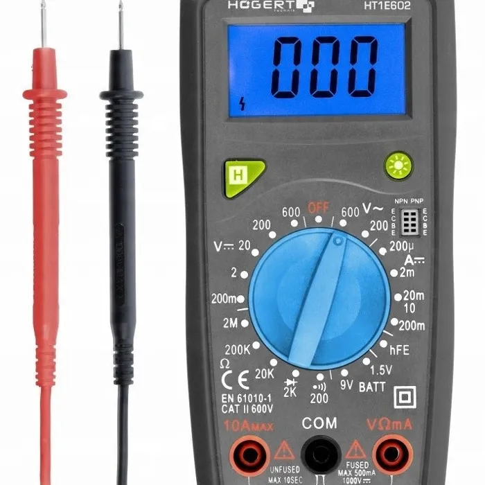  Högert Technik Wielofunkcyjny cyfrowy miernik LCD podświetlany 