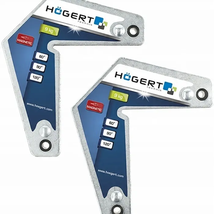  Hogert HT3B665 Kątownik spawalniczy magnetyczny 9kg 2 szt. 