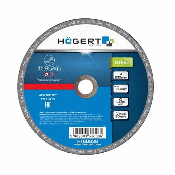  Hogert tarcza do szifowania 230x6,8 szlifowanie stali fi 230x6.8 mm 