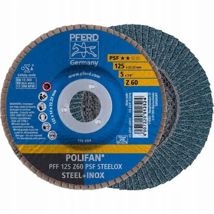  PFERD Ściernica listkowa POLIFAN PFF 125 Z 60 PSF 1szt. 