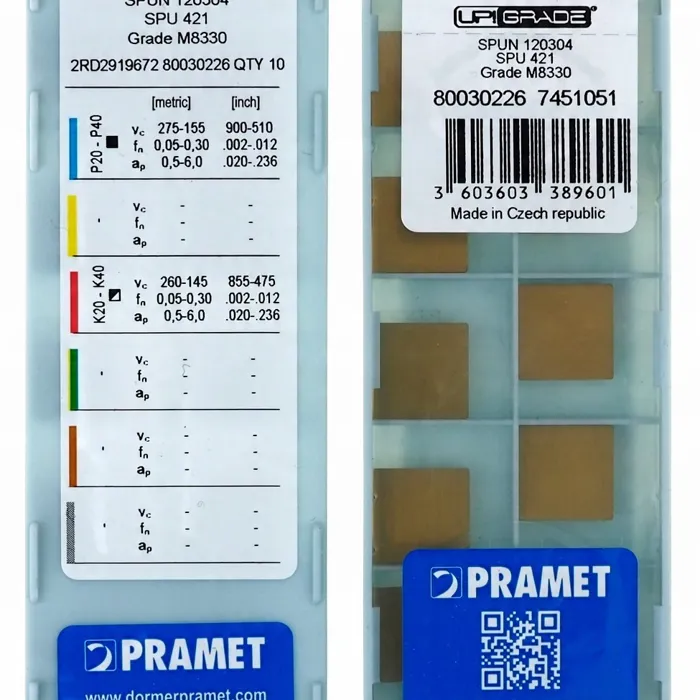  Pramet SPUN 120304 M8330 Stal i żeliwo Płytki do toczenia i frezowania 