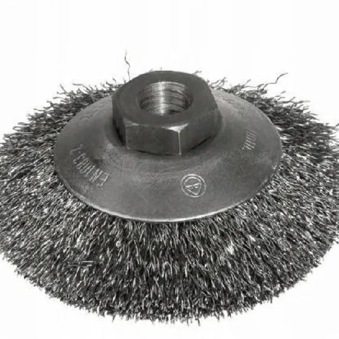  SZCZOTKA STOŻKOWA DRUCIANA DO SZLIFIERKI M14 115 mm SZCZOTPOL 
