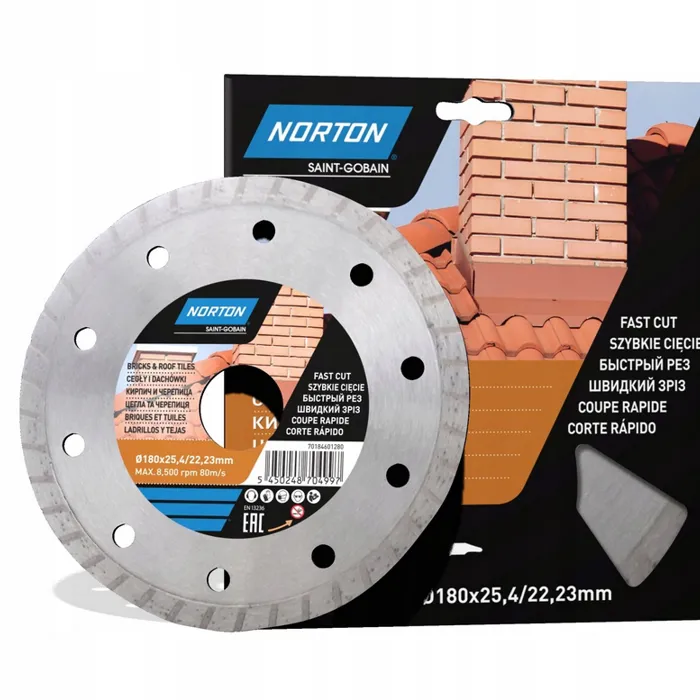  Norton TARCZA DIAMENTOWA 180mm CIĄGŁA CEGŁA DACHÓW 