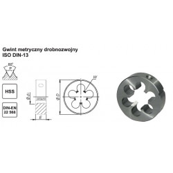 Narzynka DIN-22568 M55x2 6g HSS 800